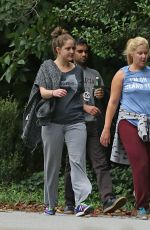 JENNIFER LAWRENCE Walks Her Dog at a Park in Atlanta 10/04/2015
