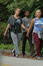 JENNIFER LAWRENCE Walks Her Dog at a Park in Atlanta 10/04/2015