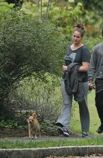 JENNIFER LAWRENCE Walks Her Dog at a Park in Atlanta 10/04/2015