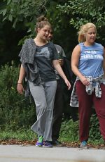 JENNIFER LAWRENCE Walks Her Dog at a Park in Atlanta 10/04/2015