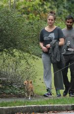 JENNIFER LAWRENCE Walks Her Dog at a Park in Atlanta 10/04/2015