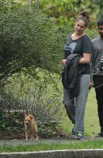 JENNIFER LAWRENCE Walks Her Dog at a Park in Atlanta 10/04/2015