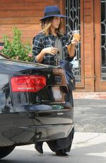 JESSICA ALBA Leaves Verve Coffee Roasters in West Hollywood 10/04/2015