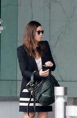 JESSICA BIEL Leaves a Business Meeting in Century City 10/28/2015