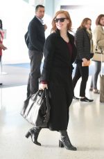 JESSICA CHASTAIN Arrives at JFK Airport in New York 10/17/2015