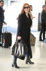 JESSICA CHASTAIN Arrives at JFK Airport in New York 10/17/2015