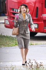 JESSICA CHASTAIN on the Set of Zookeeper