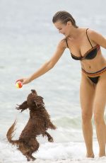 JOANNA KRUPA in Bikini at a Beach in Miami 10/09/2015