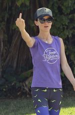JULIETTE LEWIS Walks Her Dog Out in Los Angeles 10/22/2015