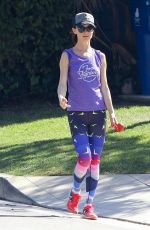 JULIETTE LEWIS Walks Her Dog Out in Los Angeles 10/22/2015