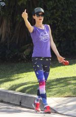 JULIETTE LEWIS Walks Her Dog Out in Los Angeles 10/22/2015