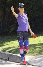JULIETTE LEWIS Walks Her Dog Out in Los Angeles 10/22/2015