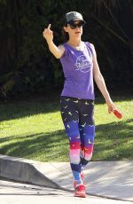 JULIETTE LEWIS Walks Her Dog Out in Los Angeles 10/22/2015