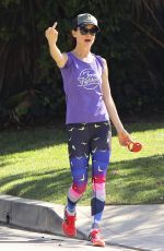JULIETTE LEWIS Walks Her Dog Out in Los Angeles 10/22/2015