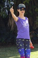 JULIETTE LEWIS Walks Her Dog Out in Los Angeles 10/22/2015