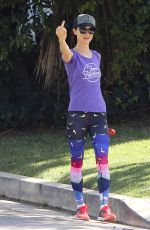 JULIETTE LEWIS Walks Her Dog Out in Los Angeles 10/22/2015