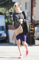 KALEY CUOCO in Leggings Leaves Yoga Class in Los Angeles 10/20/2015