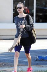 KALEY CUOCO in Leggings Leaves Yoga Class in Los Angeles 10/20/2015