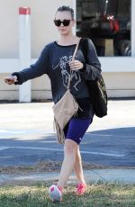 KALEY CUOCO in Leggings Leaves Yoga Class in Los Angeles 10/20/2015