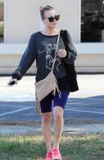KALEY CUOCO in Leggings Leaves Yoga Class in Los Angeles 10/20/2015