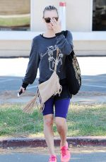 KALEY CUOCO in Leggings Leaves Yoga Class in Los Angeles 10/20/2015