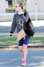 KALEY CUOCO in Leggings Leaves Yoga Class in Los Angeles 10/20/2015