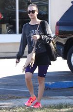 KALEY CUOCO in Leggings Leaves Yoga Class in Los Angeles 10/20/2015