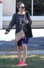KALEY CUOCO in Leggings Leaves Yoga Class in Los Angeles 10/20/2015