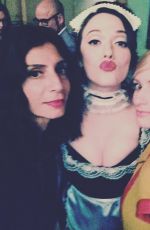 KAT DENNINGS as French Maid on the Set of 2 Broke Girls 09/22/2015