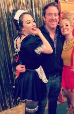 KAT DENNINGS as French Maid on the Set of 2 Broke Girls 09/22/2015