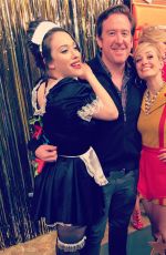 KAT DENNINGS as French Maid on the Set of 2 Broke Girls 09/22/2015