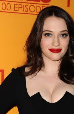 KAT DENNINGS at 2 Broke Girls, 100th Episode Celebration in Los Angeles 10/03/2015