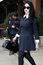 KAT VON D Leaves Her Hotel in New York 10/01/2015