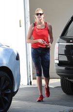 KATE UPTON in Leggings Arrives at a Gym in West Hollywood 10/26/2015