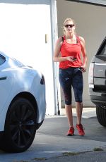 KATE UPTON in Leggings Arrives at a Gym in West Hollywood 10/26/2015