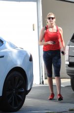KATE UPTON in Leggings Arrives at a Gym in West Hollywood 10/26/2015
