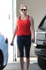 KATE UPTON in Leggings Arrives at a Gym in West Hollywood 10/26/2015
