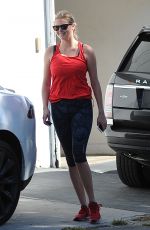 KATE UPTON in Leggings Arrives at a Gym in West Hollywood 10/26/2015
