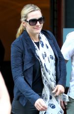 KATE WINSLET Heading to JFK Airport in New York 10/08/2015