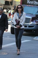 KATIE HOLMES Out and About in New York 10/26/2015