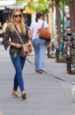 KATRINA BOWDEN Walks Her Dog Out in New York 09/25/2015