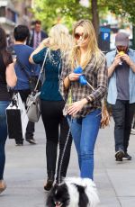 KATRINA BOWDEN Walks Her Dog Out in New York 09/25/2015