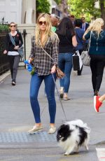 KATRINA BOWDEN Walks Her Dog Out in New York 09/25/2015
