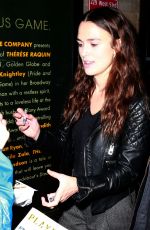 KEIRA KNIGHTLEY Leaves Therese Raquin Opening Night Preview in New York 10/01/2015