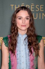 KEIRA KNIGHTLEY Yheresa Raquin Debut at Broadway in New York 10/29/2015