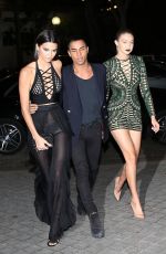KENDALL JENNER and GIGI HADID at The Reserve Restaurant in Paris 09/30/2015