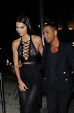 KENDALL JENNER and GIGI HADID at The Reserve Restaurant in Paris 09/30/2015