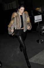 KENDALL JENNER Arrives at Kinugawa Restaurant in Paris 10/02/2015