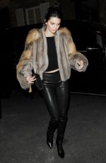 KENDALL JENNER Arrives at Kinugawa Restaurant in Paris 10/02/2015