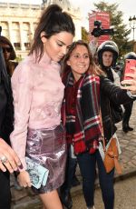 KENDALL JENNER Arrives at Shiatz Chen Fashion Show at Pars Fashion Week 10/06/2015